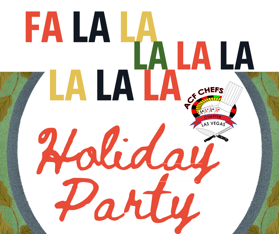 A graphic for ACF Chefs Holiday Party.